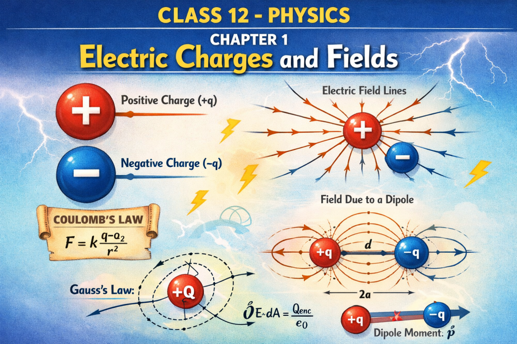 Class 12 Chapter 1 Electric Charges and&nbsp;Fields